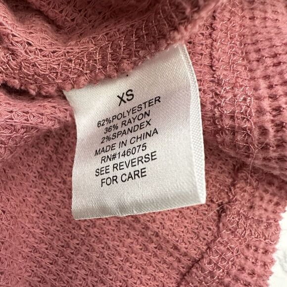 Intimately Free People Womens Under The Stars Cardigan Size XS Pink Waffle Knit - Picture 6 of 6